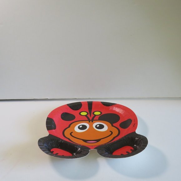 LADYBUG SMILEY FACE ZOO PALS Hefty paper plate (1 item) - Picture 2 of 4